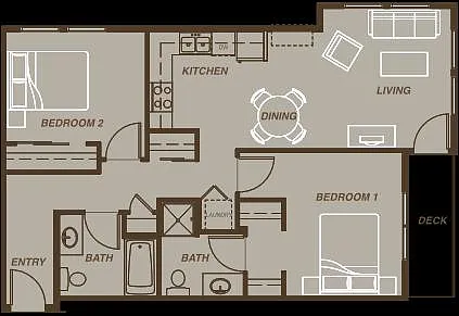 Floor plan 2 x 2 - A floor plan