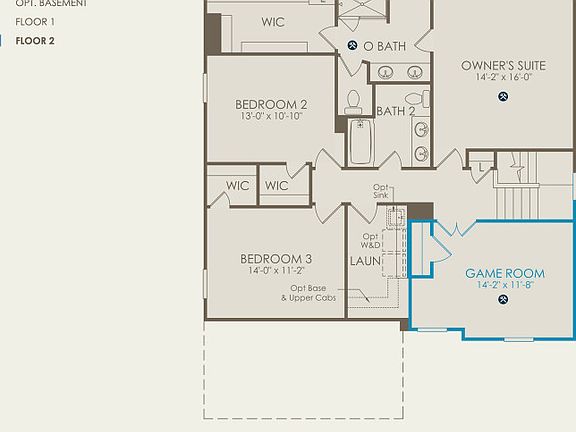 Newberry Floor Plan, Quick Move-In Home, Floor 2