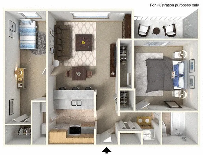 Floor plan 2x1ar - Renovated