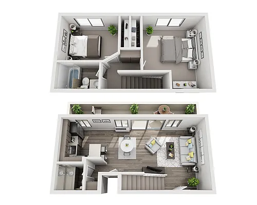 Floor plan Townhome Deluxe