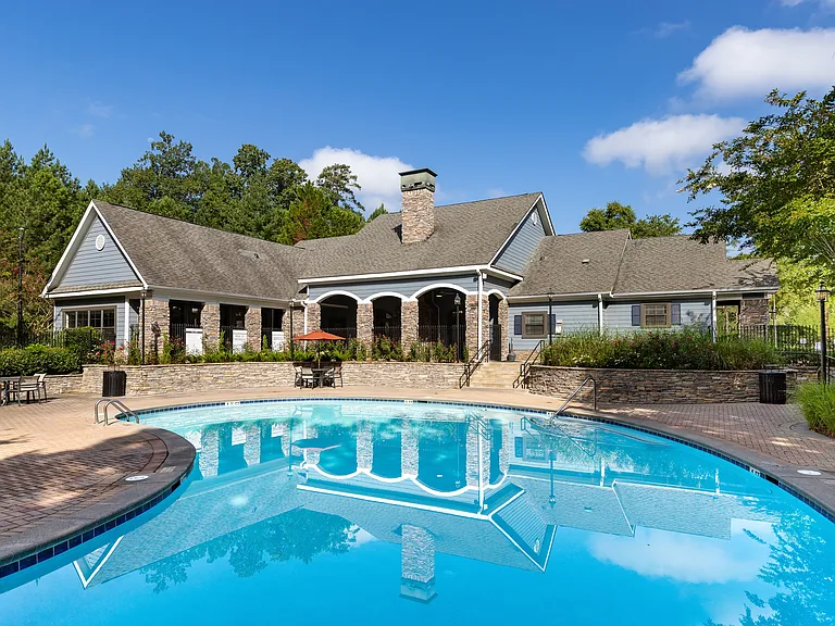 Resort-style swimming pool and clubhouse