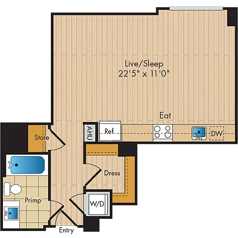 Floor plan Studio-S6b