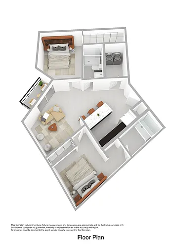 Floor plan 2 Bedroom 2 Bathroom