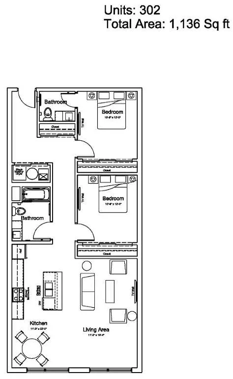 Floor plan 302-2B15B
