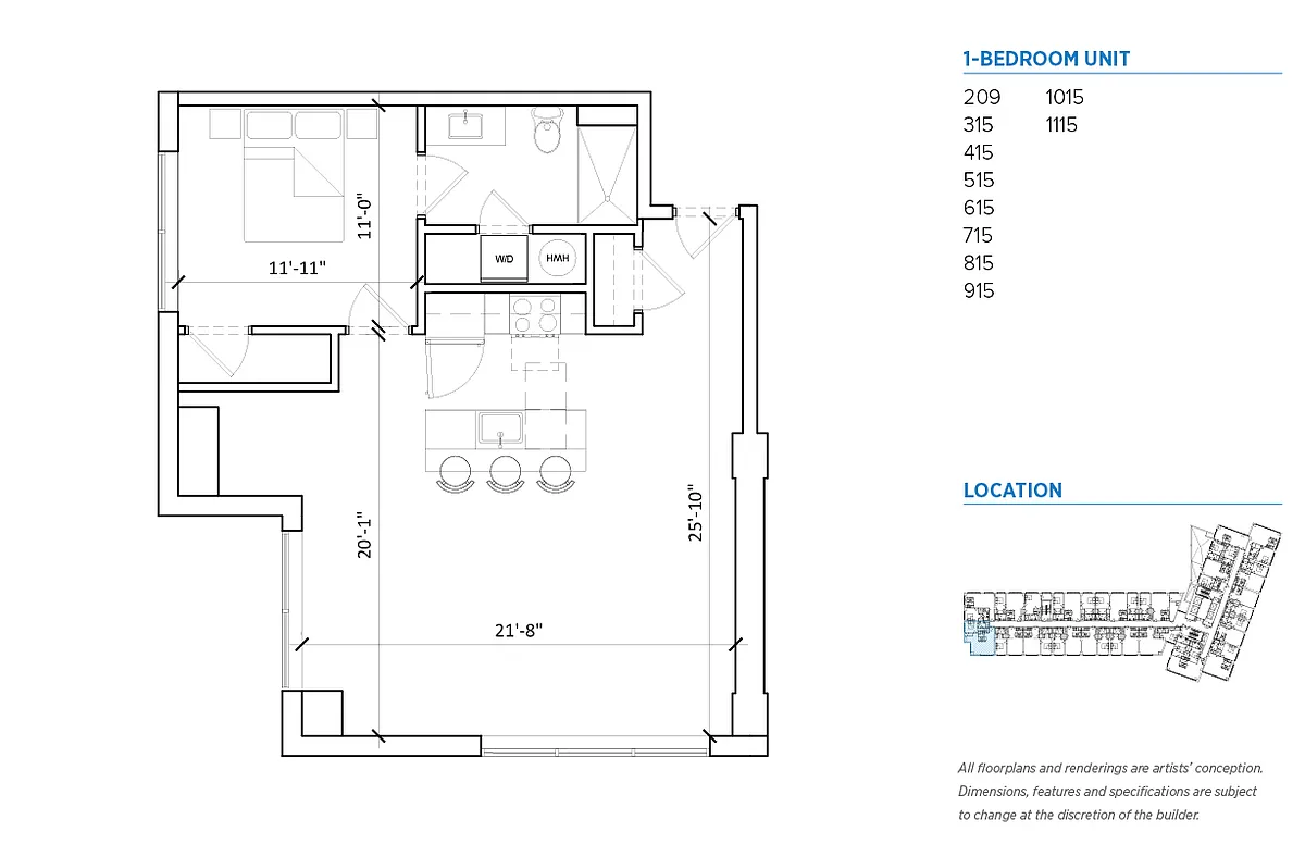 Floor plan Water View Corner Unit
