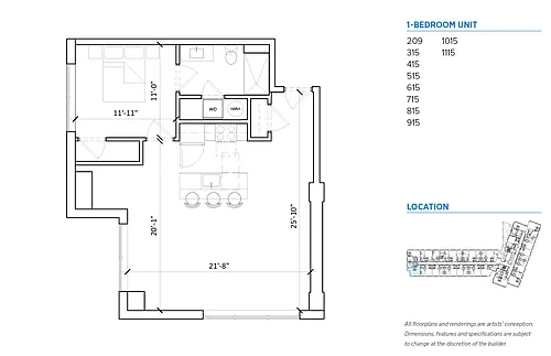 Floor plan Water View Corner Unit