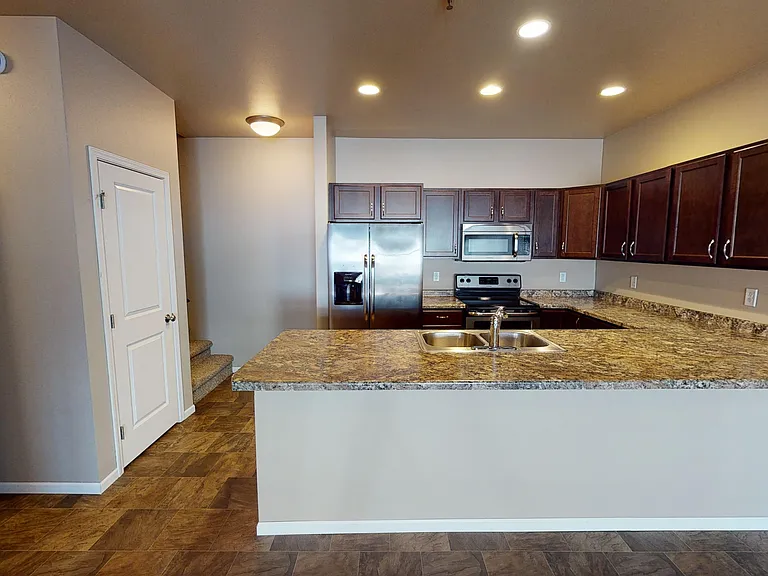 Back to back kitchen