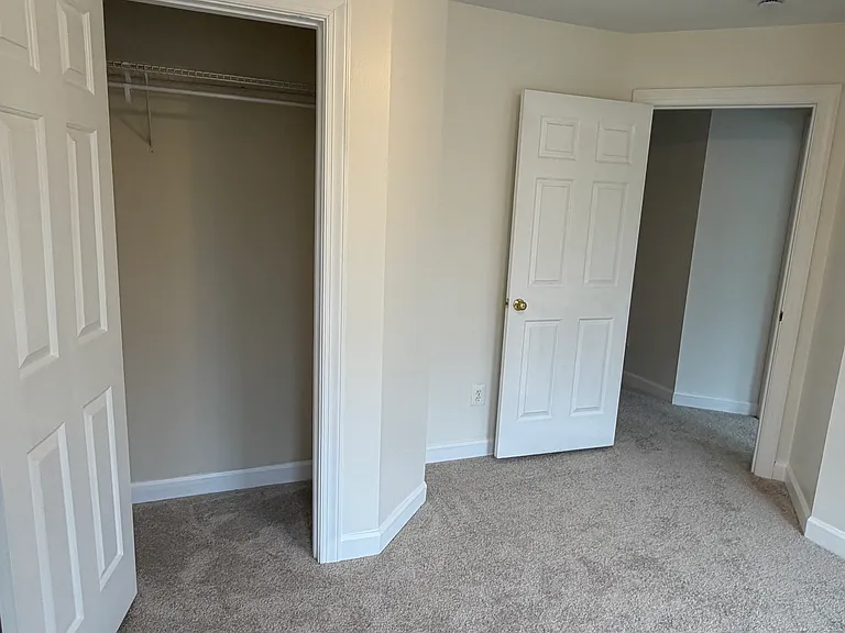 Closet on left and hall on right