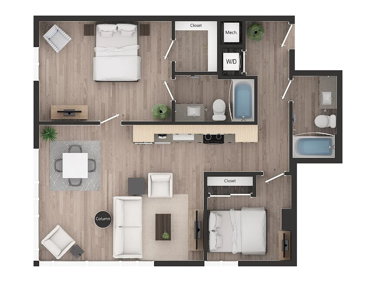 Floor plan 2BD2h