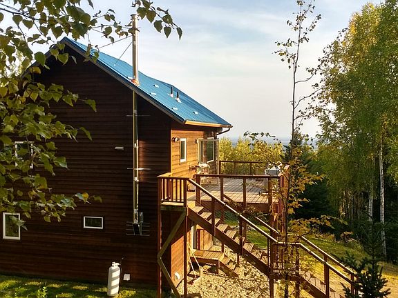 Looking towards Alaska Range. Great view from second story deck. Great for cookouts.