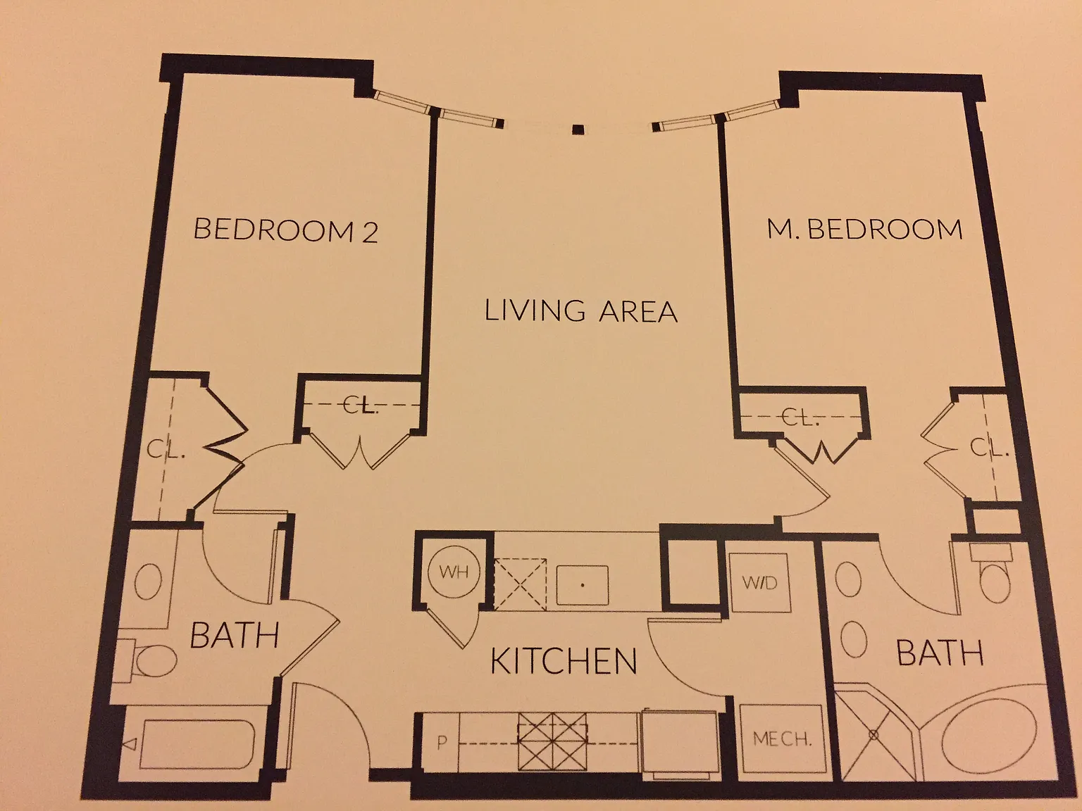 2 bed, 1049 sqft, $3,200 — Photo 2
