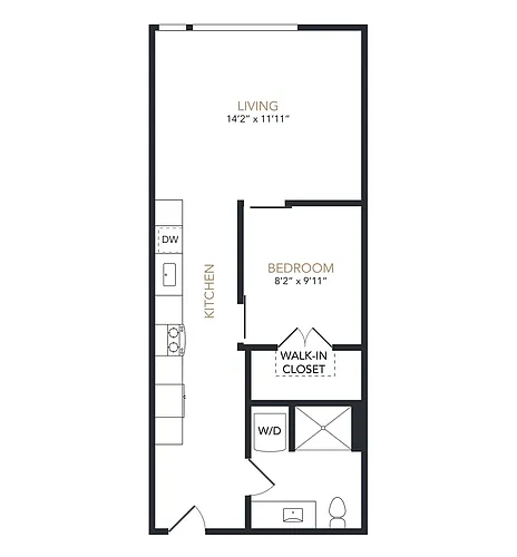 Floor plan 1X1 Open MFTE C