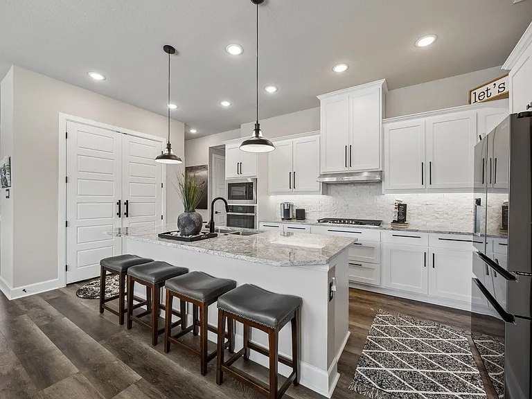 Large 2-door pantry with upgraded hardware