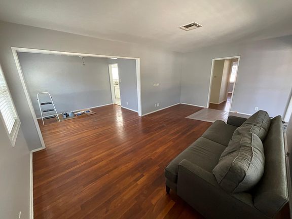 Living room and dining room