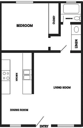Floor plan 1 BEDROOM
