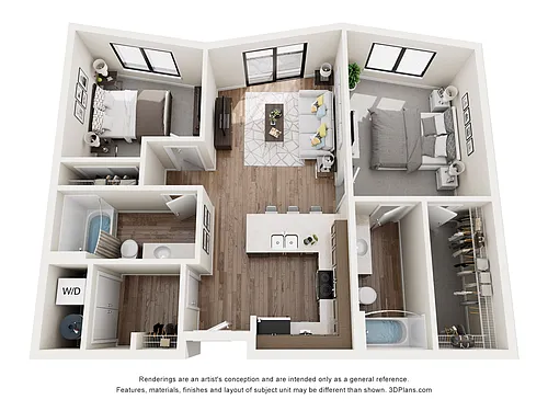 Floor plan 2 Bedroom B