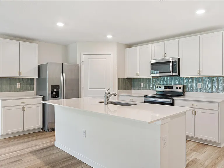 Modern kitchen with beautiful backsplash