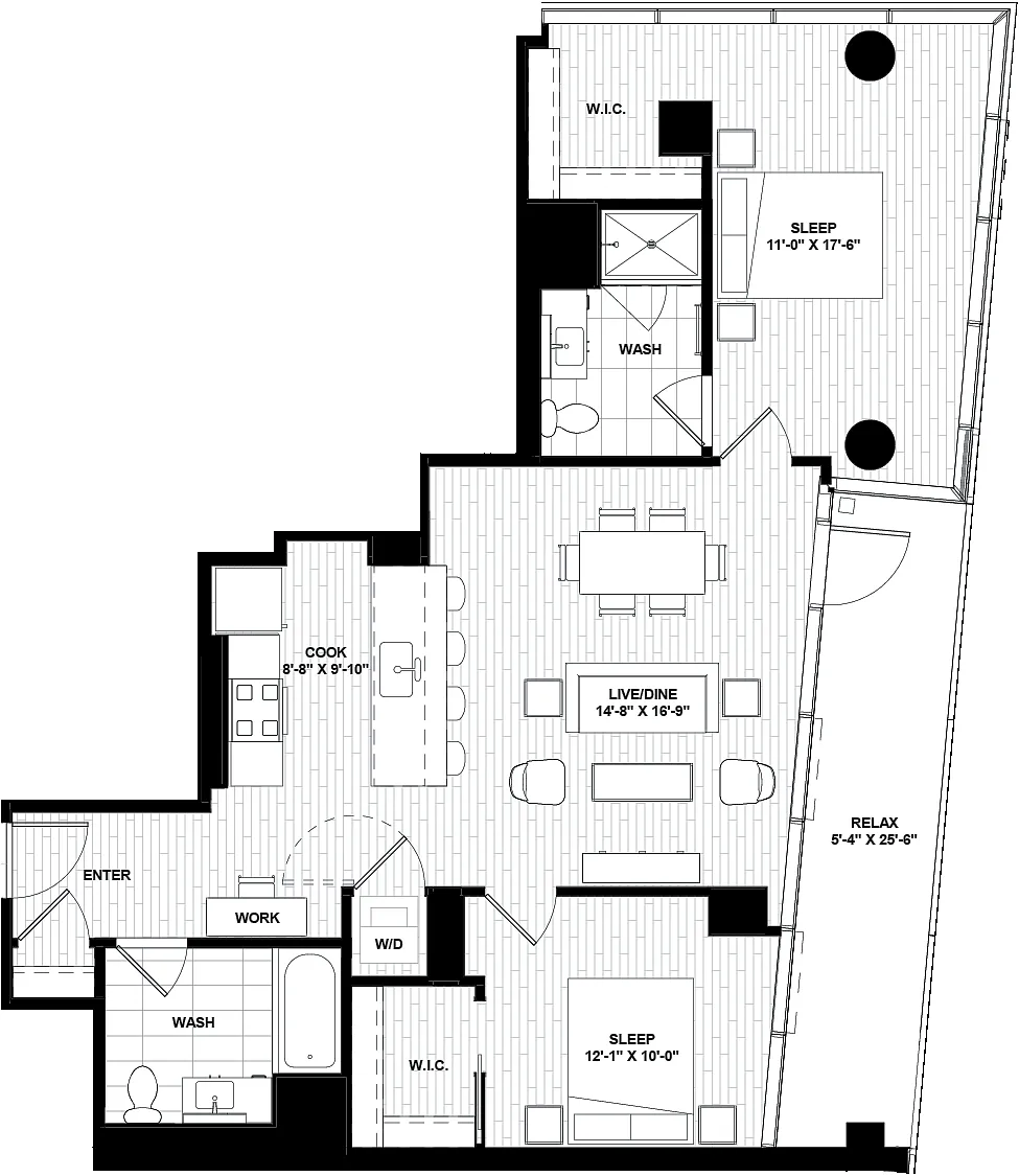 Floor plan Two Bed 03