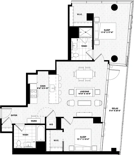 Floor plan Two Bed 03
