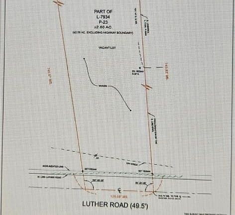 Site location on Luther Rd