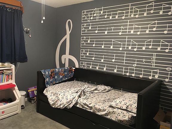 One of two bedrooms