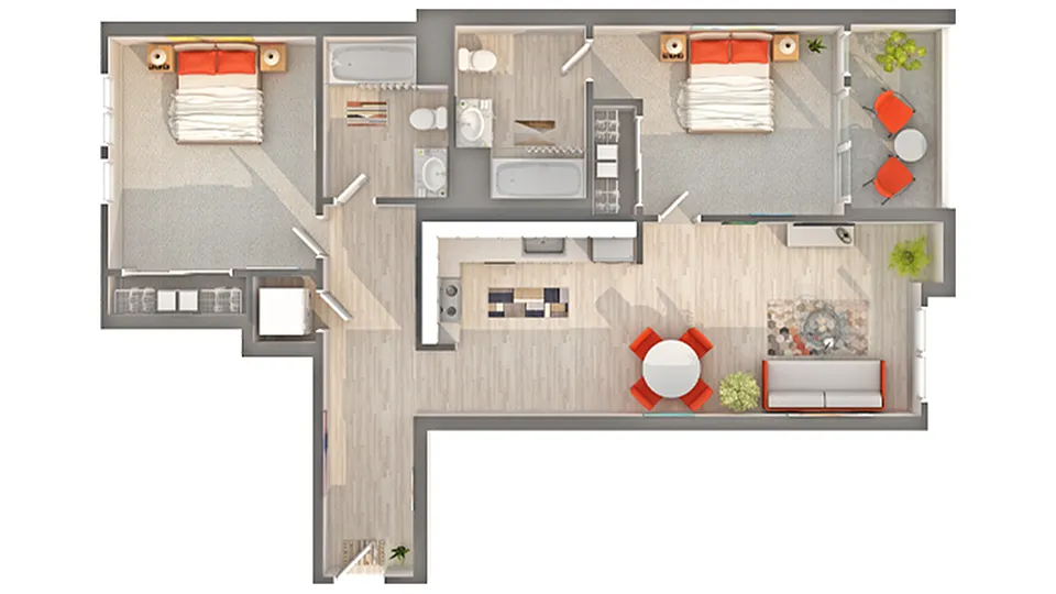 Floor plan Seaside I - B9