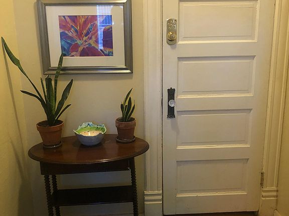 Entry from alley, the door in the picture opens to the stairs.