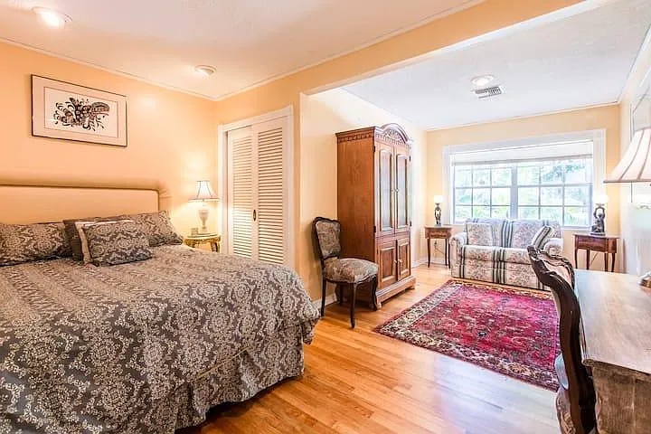 The smallest room has a double bed , sofa bed and washroom.