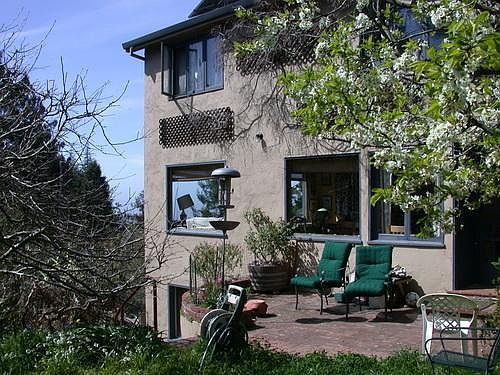 patio in front of the house.