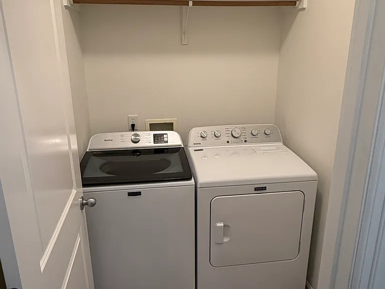 laundry room, brand new Maytag washer and dryer!