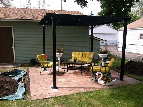 paver patio and pergola