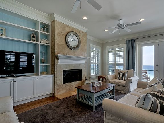 Family room with fireplace