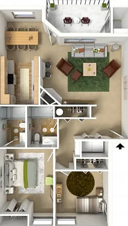Gold - 2 Bedroom, 2 Bathroom Gold - 2 Bedroom, 2 Bathroom