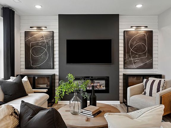 The perfect spot to cozy up next to the fireplace