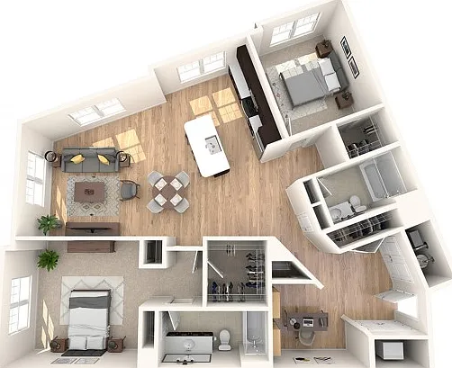2 BR and Den 2 BR and Den
