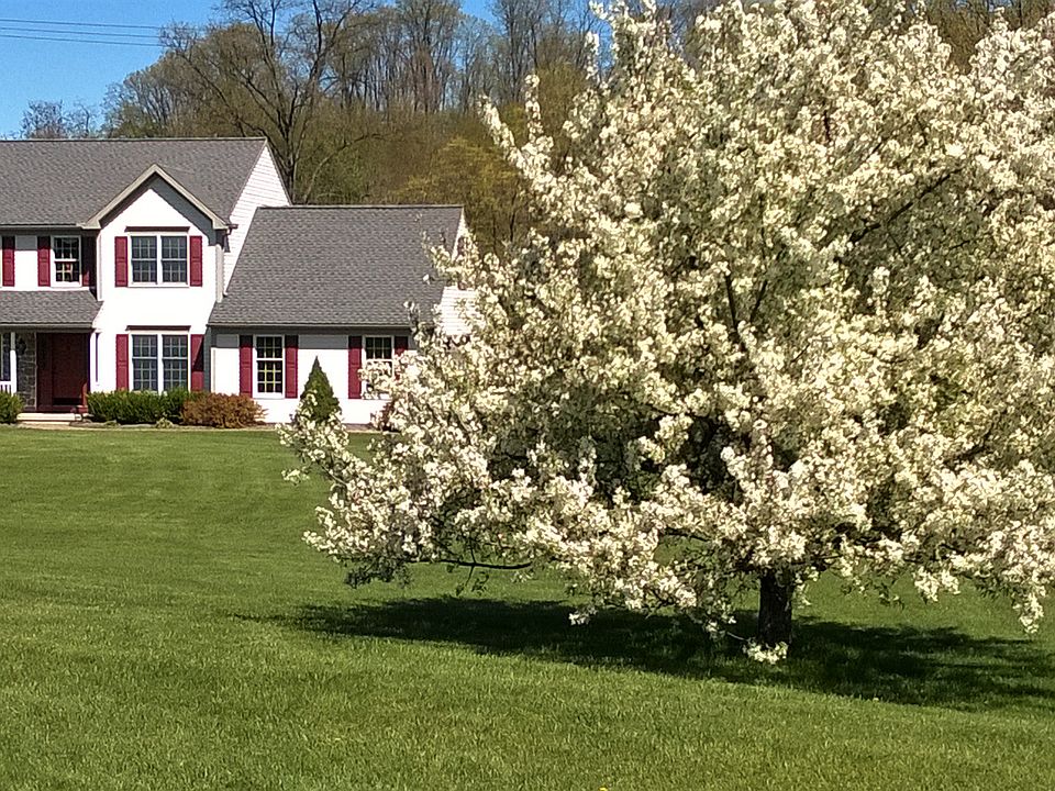Front of home in the spring