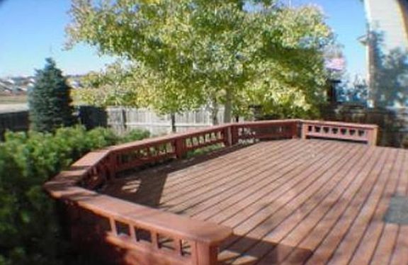 Deck and back yard