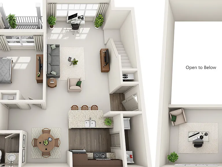 The Reserve at the Boulevard - J - 1 Beds - 1 Baths - 1084 Sq. ft.