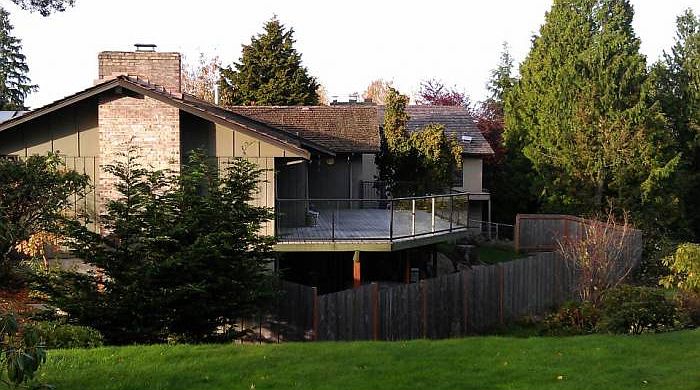 Side of home and deck