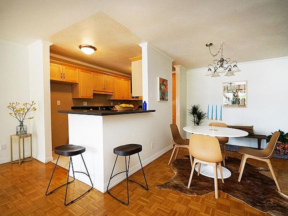 Living room and open-plan kitchen