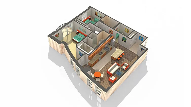 Floor plan Wright w/ Den