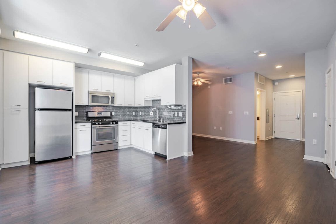 Studio Living Room with Hard Surface Flooring