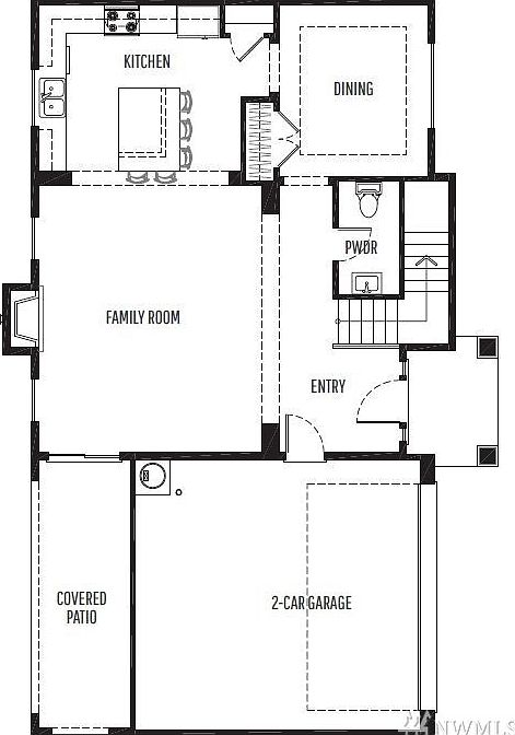 Main Floor - For illustration purposes only. Actual plans and specs may vary. 