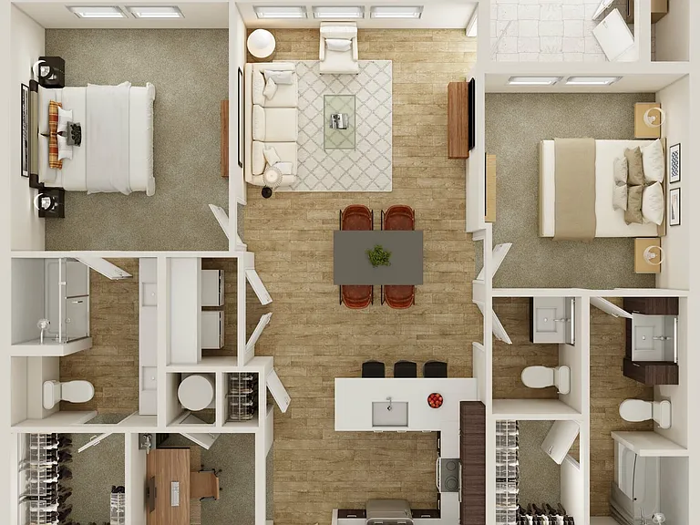 2 Bedroom | 2.5 Bath | 1227 SF 2 Bedroom | 2.5 Bath | 1227 SF