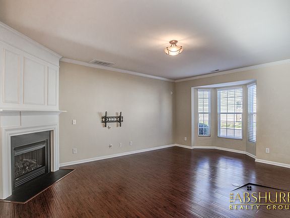 Living room with gas fireplace and TV wall mount