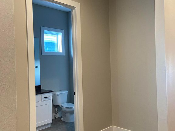 Front door drop zone/guest bath