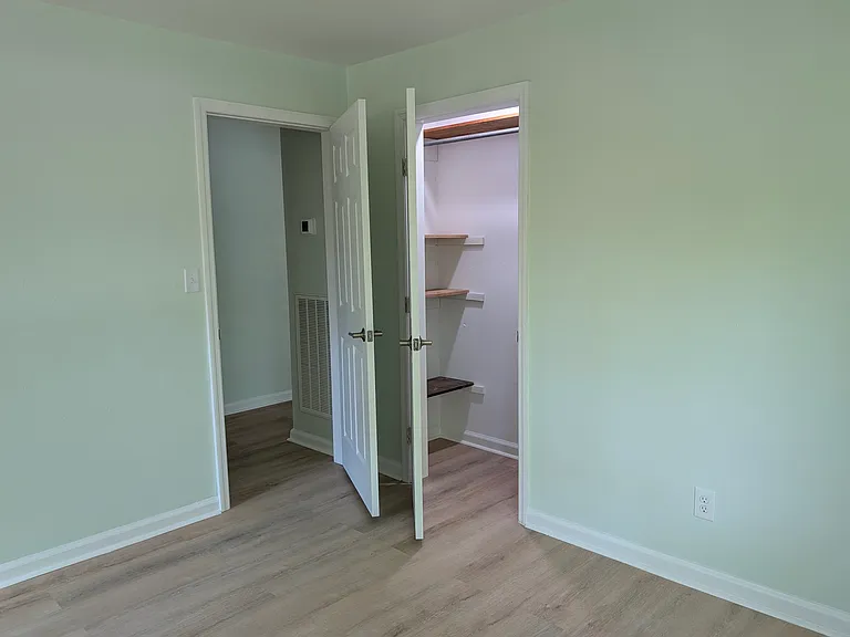 Front bedroom closet and hall door