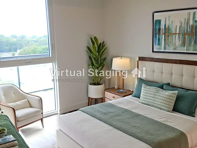 Bedroom staged, offers insight to what you can do with this beautiful tranquil space !