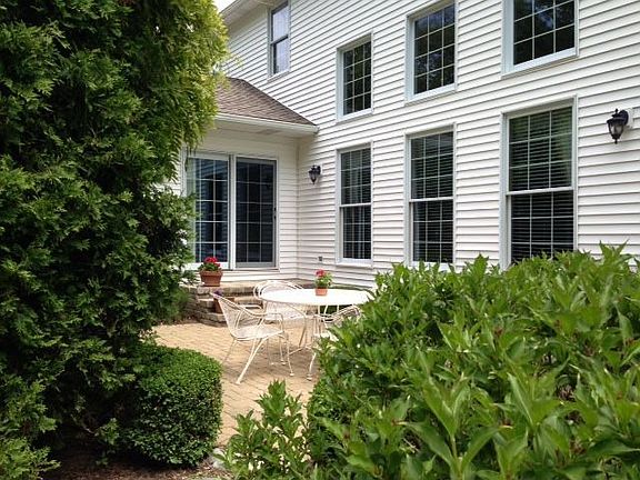 Private patio with pavers