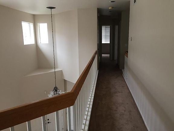 Upstairs hall overlooks Living Room
